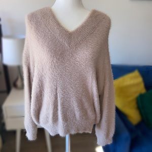 Fuzzy Silk Pink Sweater